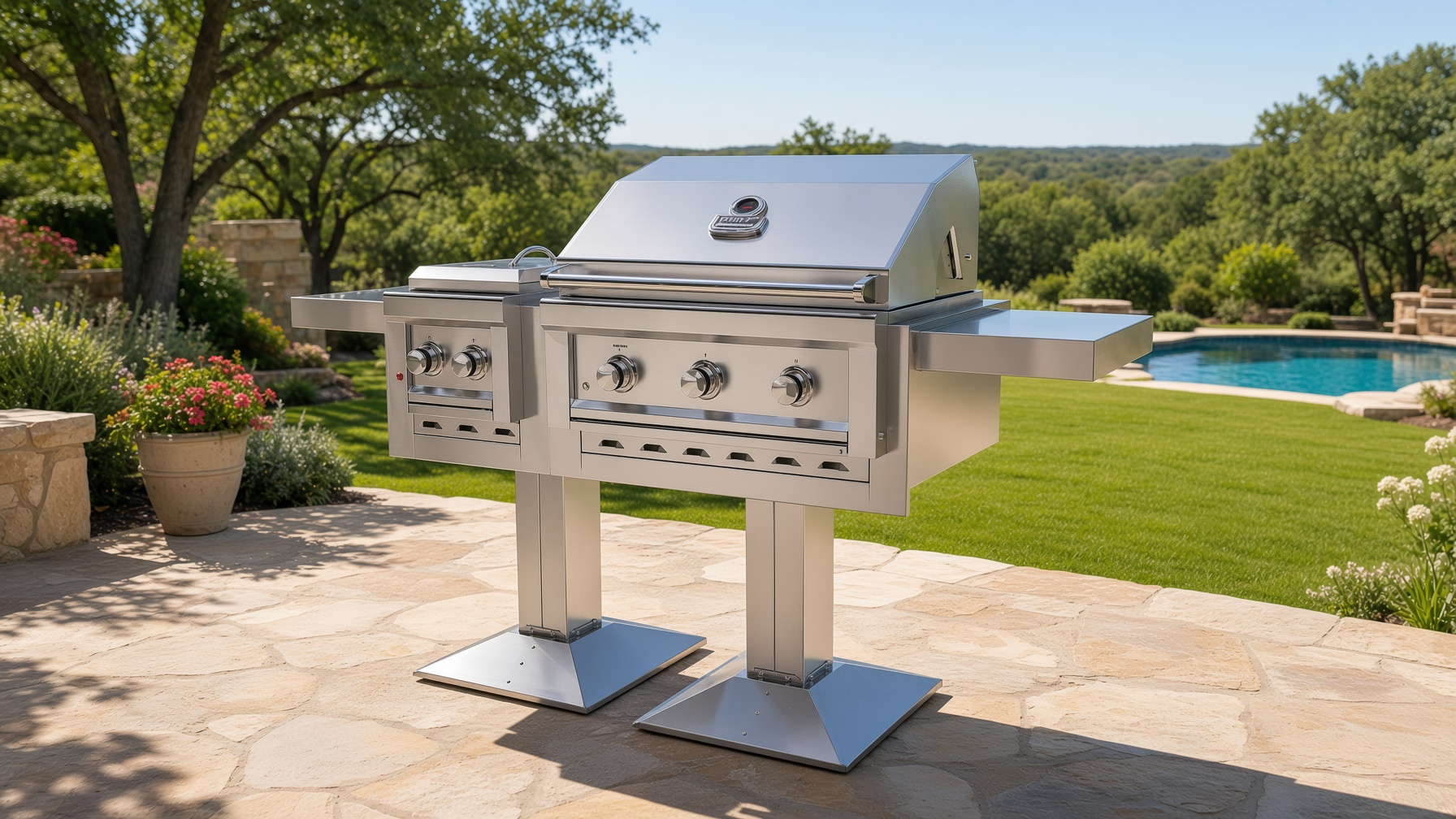 Post-Mount Grill Stations