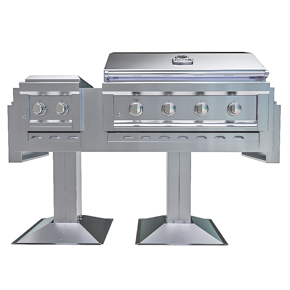 Ruby Elite Pro Duo™ Post Mount — 4-Burner + Double Versa Burner